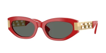 Versace VE4501 style-color 554287 Full Red / Dark Grey Lens