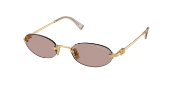 Miu Miu MU A54S style-color 5AK20I Gold / Light Purple Brown Lens