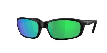 Costa Del Mar 6S9134 BRINE II 06S9134 style-color 913403 Matte Black / Green Mirror Polycarbonate Lens