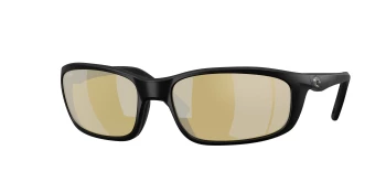Costa Del Mar 6S9134 BRINE II 06S9134 style-color 913407 Matte Black / Sunrise Silver Mirror Lightwave Glass Lens