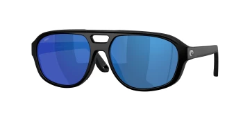 Costa Del Mar 6S9133 STREET HEAT 06S9133 style-color 913303 Matte Black / Blue Mirror Polycarbonate Lens