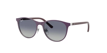 Ray-Ban RJ9552S style-color 299/4L Matte Violet On Silver / Grey Gradient Blue Lens