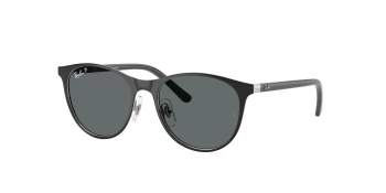 Ray-Ban RJ9552S style-color 295/81 Black On Silver / Dark Grey Polarized Lens