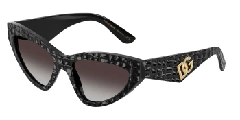 Dolce & Gabbana DG4439 style-color 32888G Black Texture Cocco / Grey Gradient Lens