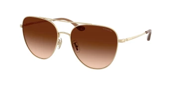Coach HC7182 CBZ89 0HC7182 style-color 900574 Shiny Light Gold / Brown Gradient Lens