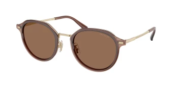 Coach HC7183 CBZ97 0HC7183 style-color 947473 Satin Light Gold / Brown Solid Lens