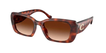 Coach HC8435U CBY82 0HC8435U style-color 577474 Caramel Tortoise / Brown Gradient Lens