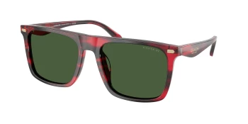 Coach HC8440U CBY95 0HC8440U style-color 590871 Striated Cherry Oak / Green Solid Lens