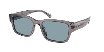 Coach HC8441U CBY96 0HC8441U style-color 553772 Transparent Grey / Light Blue Solid Lens