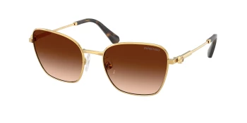 Swarovski SK7029 style-color 400774 Yellow Gold / Green Gradient Brown Lens