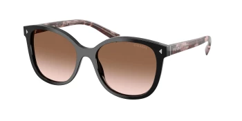 Prada PR 22ZSF style-color 28F90P Black / Brown Gradient Lens