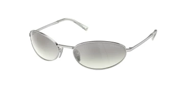 Prada PR A59S style-color 1BC80G Silver / Light Green Silver Gradient Lens