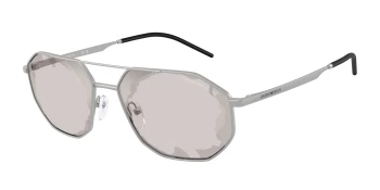 Emporio Armani EA2147 style-color 30157F Matte Silver / Smoke Mirror Black Lens