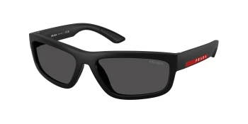 Prada Linea Rossa PS 05ZS style-color DG006F Black Rubbered / Dark Grey Lens