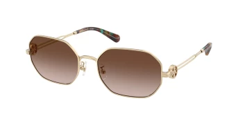 Tory Burch TY6113 style-color 334613 Shiny Light Gold / Brown Gradient Lens
