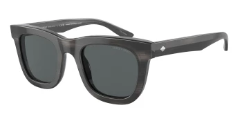 Giorgio Armani AR8171 style-color 5964P2 Striped Grey / Polarized Dark Grey Lens