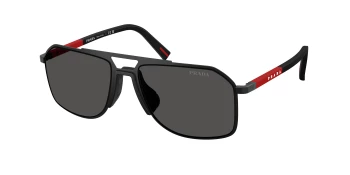 Prada Linea Rossa PS B51S style-color 1BO06F Matte Black / Dark Grey Lens