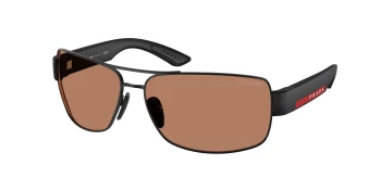 Prada Linea Rossa PS B52S style-color 1BO20D Matte Black / Brown Lens