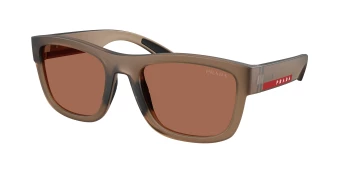 Prada Linea Rossa PS 01ZSF style-color 29F50A Transparent Brown / Brown Tuning Lens
