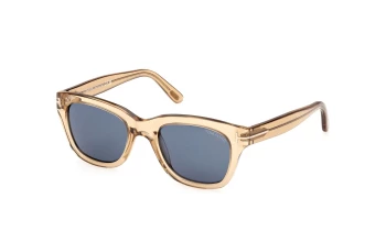 Tom Ford FT0237 Snowdon 1404 style-color 45V Shiny Light Brown / Shiny Light Brown / blue blue Lens