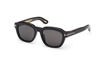 Tom Ford Icon FT1226-F Asian Fit style-color 01A Shiny Black / Shiny Black / smoke smoke Lens