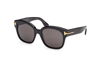 Tom Ford Icon FT1235 style-color 01A Shiny Black / Shiny Black / smoke smoke Lens