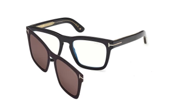 Tom Ford Icon FT6070-B style-color 001 Shiny Black / Shiny Black / smoke smoke Lens