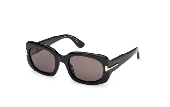 Tom Ford Icon FT1253 style-color 01A Shiny Black / Shiny Black / smoke smoke Lens