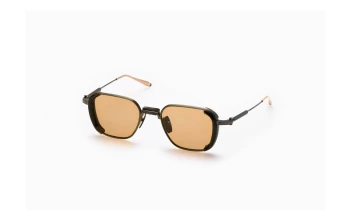 Akoni ECLIPSE style-color Brushed Black W / Brushed 12k Gold / H/C Senape Lens