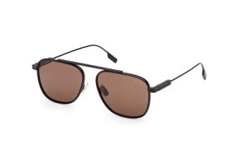 Ermenegildo Zegna EZ0291 style-color 02E Matte Black / Matte Black / brown brown Lens