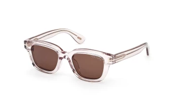 Tom Ford FT1274-D Asian Fit style-color 72E Shiny Light Pink / Shiny Light Pink / brown brown Lens