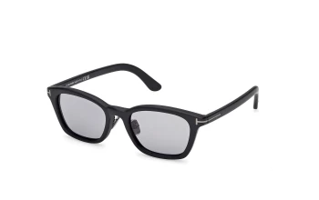 Tom Ford FT1275-D-N Asian Fit style-color 02A Shiny Black / Shiny Black / smoke smoke Lens