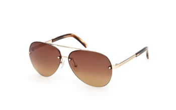 Mcm Worldwide MW0027-H style-color 32F Shiny Pale Gold / Shiny Pale Gold / gradient brown gradient brown Lens