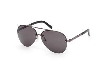 Mcm Worldwide MW0027-H style-color 13A Matte Dark Ruthenium / Shiny Dark Ruthenium / smoke smoke Lens