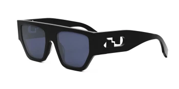 Fendi O'LOCK FE40108U style-color 01V Injected Shiny Black / Light blue Lens
