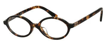 Miu Miu MU 04ZSF style-color VAU08N Honey Havana / Clear Blue Light Filter Lens