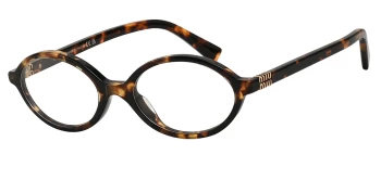 Miu Miu MU 04ZS style-color VAU08N Honey Havana / Clear Blue Light Filter Lens