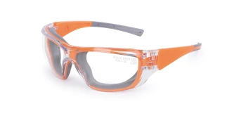 Premium Safety Glasses Foam Sealed with Band: Anti-Impact & Anti-Scratch (ANSI Z87+) Red / Clear style-color Red/Clear