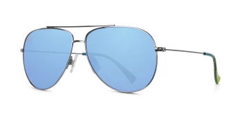 Maui Jim HAU&lsquo;OLI style-color B665-17B Shiny Silver With Blue &amp; Green / Blue Hawaii Lens