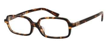 Miu Miu MU 11ZSF style-color 14L08N Havana Honey / Clear Blue Light Filter Lens
