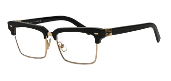 Miu Miu MU 10ZS style-color 1AB08N Black / Clear Blue Light Filter Lens