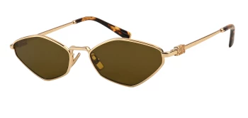 Miu Miu MU 56ZS style-color 5AK09Z Gold / Dark Brown Lens