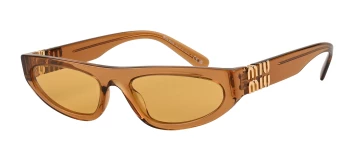 Miu Miu MU 07ZS style-color 15T0B7 Caramel Trapsarent / Yellow Lens