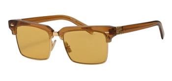 Miu Miu MU 10ZS style-color 15T0B7 Caramel Trasparent / Yellow Lens