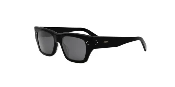 Celine 3 DOTS HD CL40297U style-color 01A Acetate Shiny Black With Grey Normal Lenses
