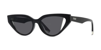 Fendi WAY FE40009I style-color 01A Acetate Shiny Black / Smoke Lens