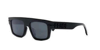 FENDIGRAPHY FE40091U style-color 01A Acetate Shiny Black / Smoke Lens