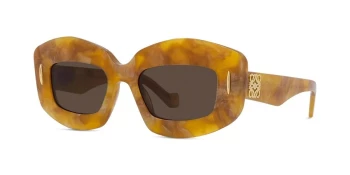 Loewe ANAGRAM LW40114I style-color 56E Acetate Shiny Yellow With Brown Normal Lenses