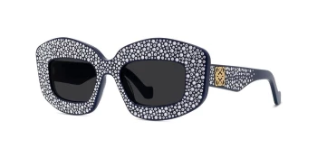 Loewe LW4114IS style-color 90A Acetate Shiny Blue / Smoke Lens