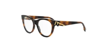 Fendi FE50101I style-color 053 Acetate Shiny Havana With Demo Lenses